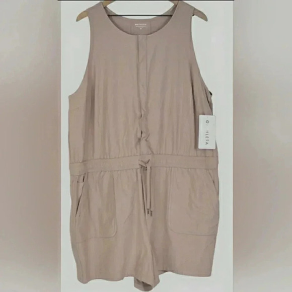 Sporty Athleta 1XL Casual Atleasure Soft Stretch Pull-On Playsuit Romper New - Picture 4 of 7